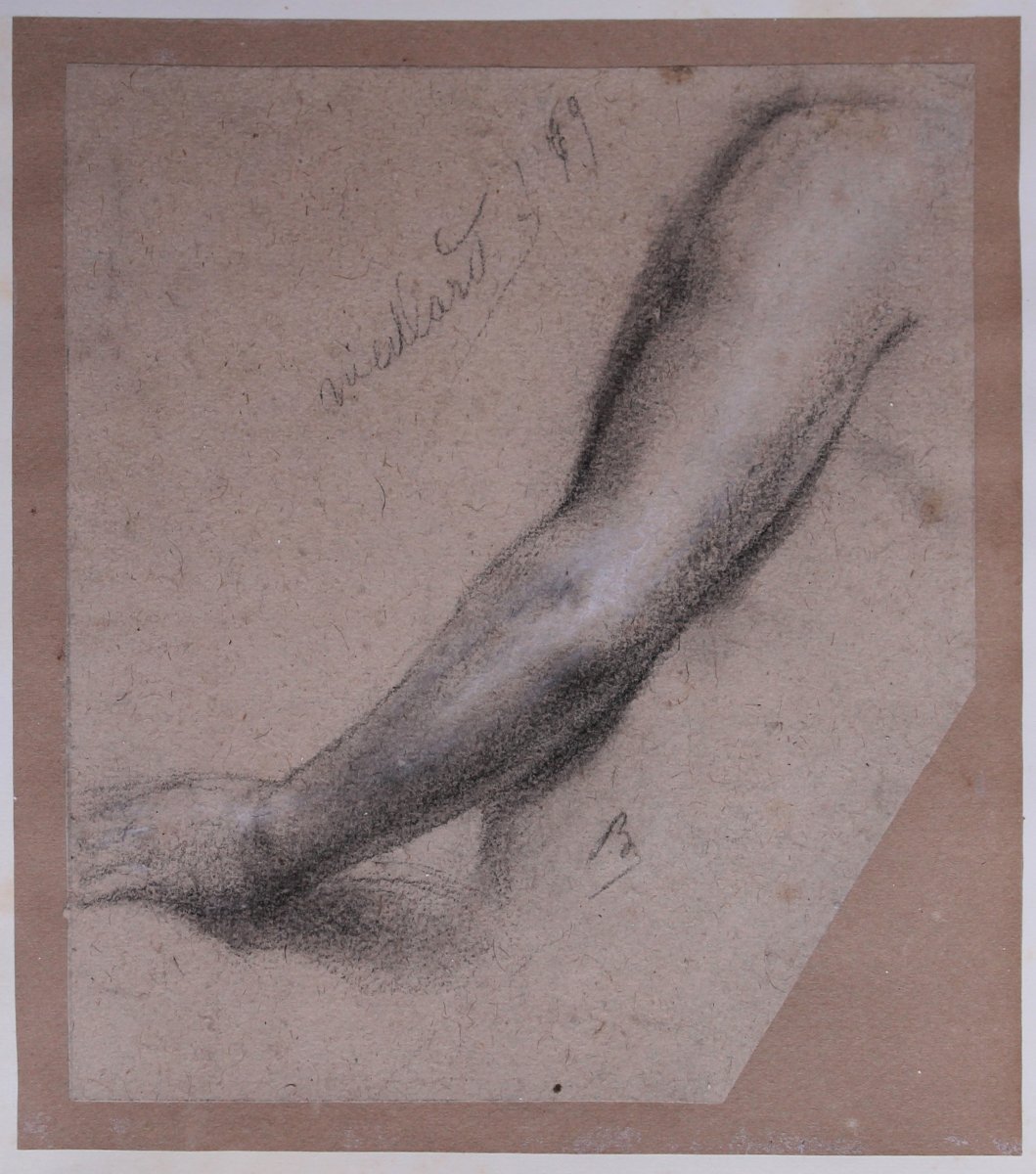 Alexandre Bida - Disegno - Studio per un braccio - Monogrammato
