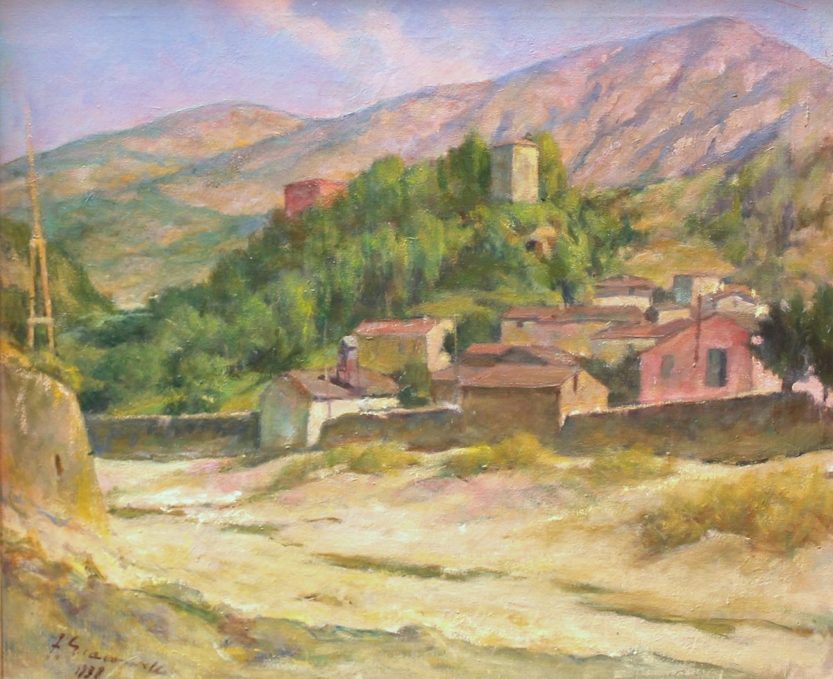 FERRUCCIO GIACOMELLI - BOLOGNA - PAESAGGIO APPENINICO - FIRMATO -Fiumalbo