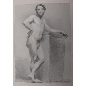 Sante Nucci - Disegno - Accademia di nudo maschile - Firmato