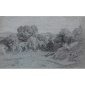 Jean Achille Benouville - Disegno - Ottocento - Paesaggio