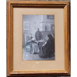 Albert Dawant L'arcivescovo lesse e ... ﻿(da Storia di un crimine, Victor Hugo) Monogrammato