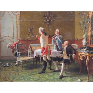 Paolo Bedini - Bologna - Scena in costume settecentesco - Firmato
