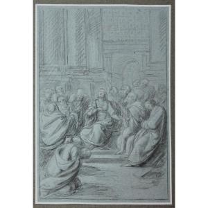 Disegno, Scuola italiana o francese del XVIII secolo, Sedes Sapientiae