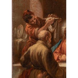 Giuseppe Varotti - Bologna - olio su prima tela – La Cena in Emmaus – Cornice originale