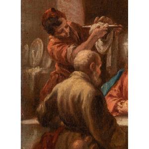 Giuseppe Varotti - Bologna - olio su prima tela – La Cena in Emmaus – Cornice originale