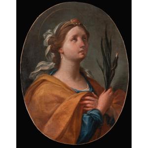 Giuseppe Varotti - Bologna - olio su  tela – Santa Apollonia – Cornice antica