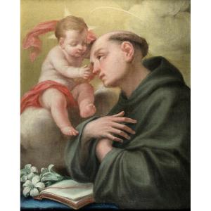 Giuseppe Varotti - Sant'Antonio con il Bambino - olio su tela - Bologna