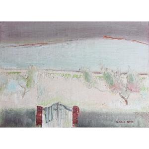 Ilario Rossi - Paesaggio con nevicata - Firmato