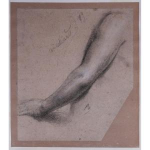 Alexandre Bida - Disegno - Studio per un braccio - Monogrammato