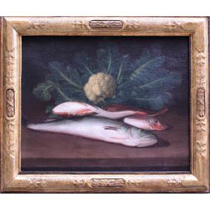 Natura morta con pesci e cavolfiore - XVIII secolo