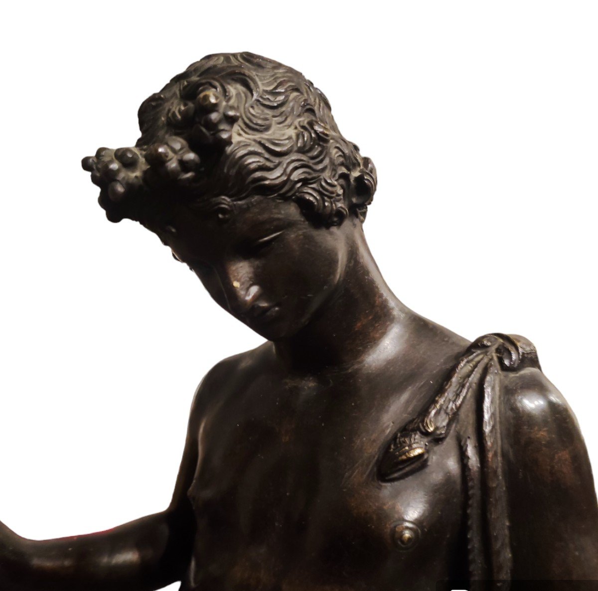 Narciso da Pompei , Scultura bronzo Italia XIX Secolo Grandtour-photo-3
