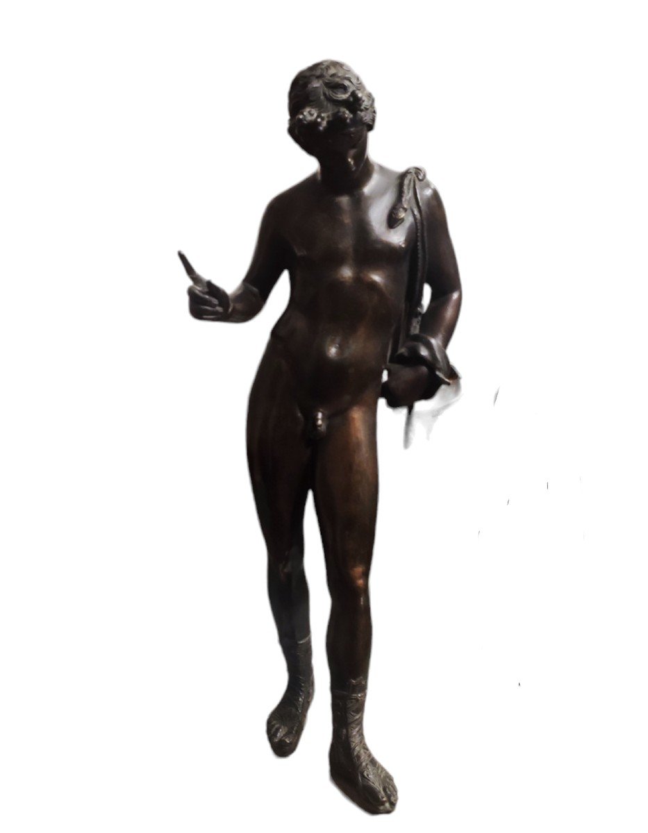 Narciso da Pompei , Scultura bronzo Italia XIX Secolo Grandtour