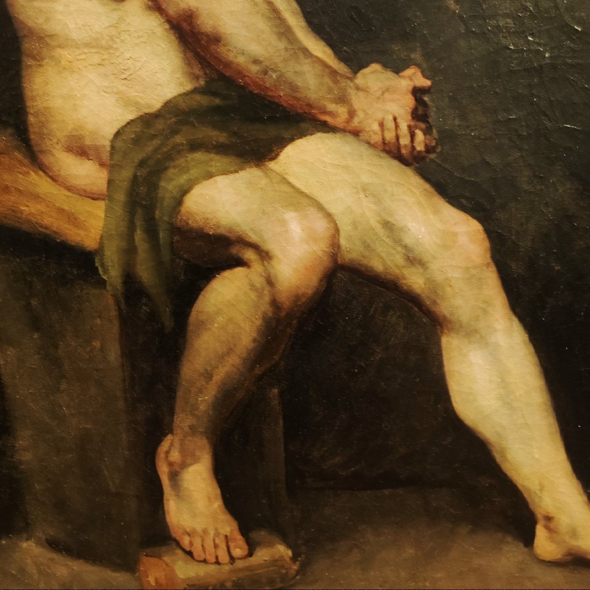 Nudo seduto, Dipinto Francia XIX Secolo -photo-1