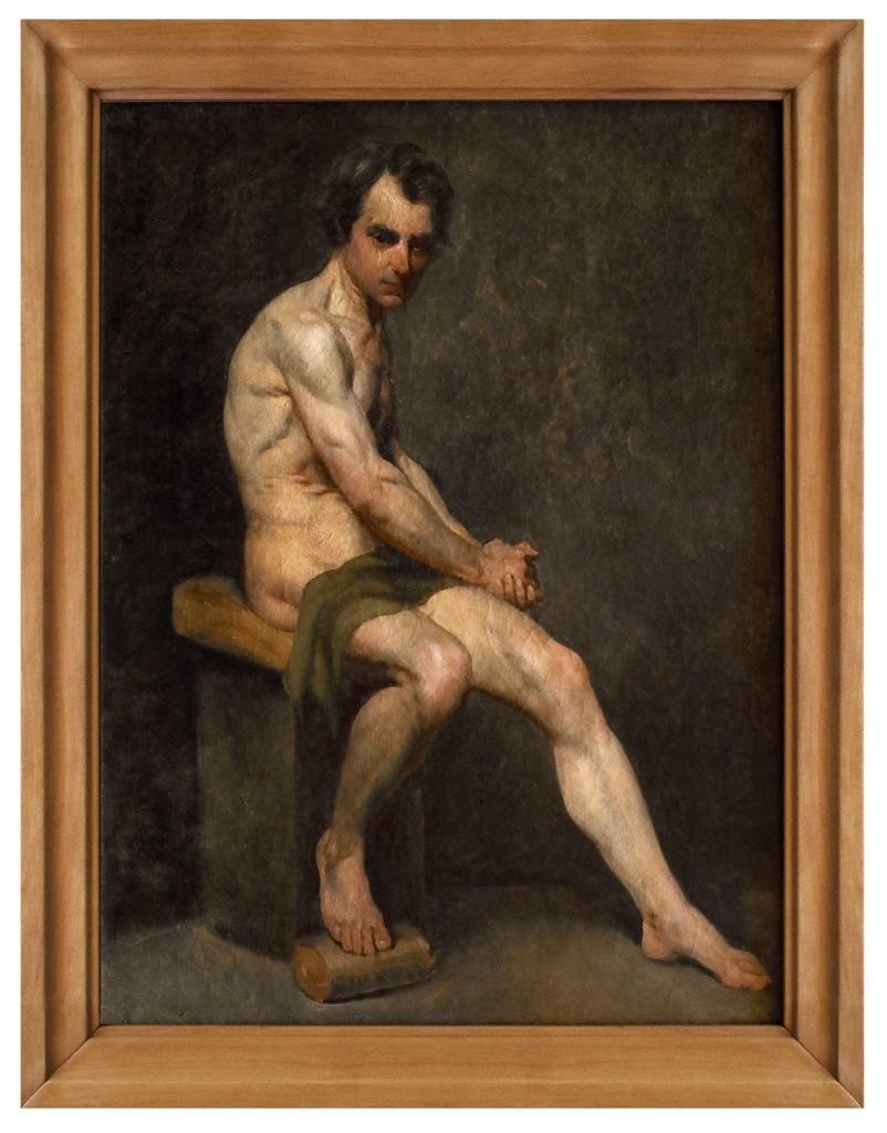 Nudo seduto, Dipinto Francia XIX Secolo 