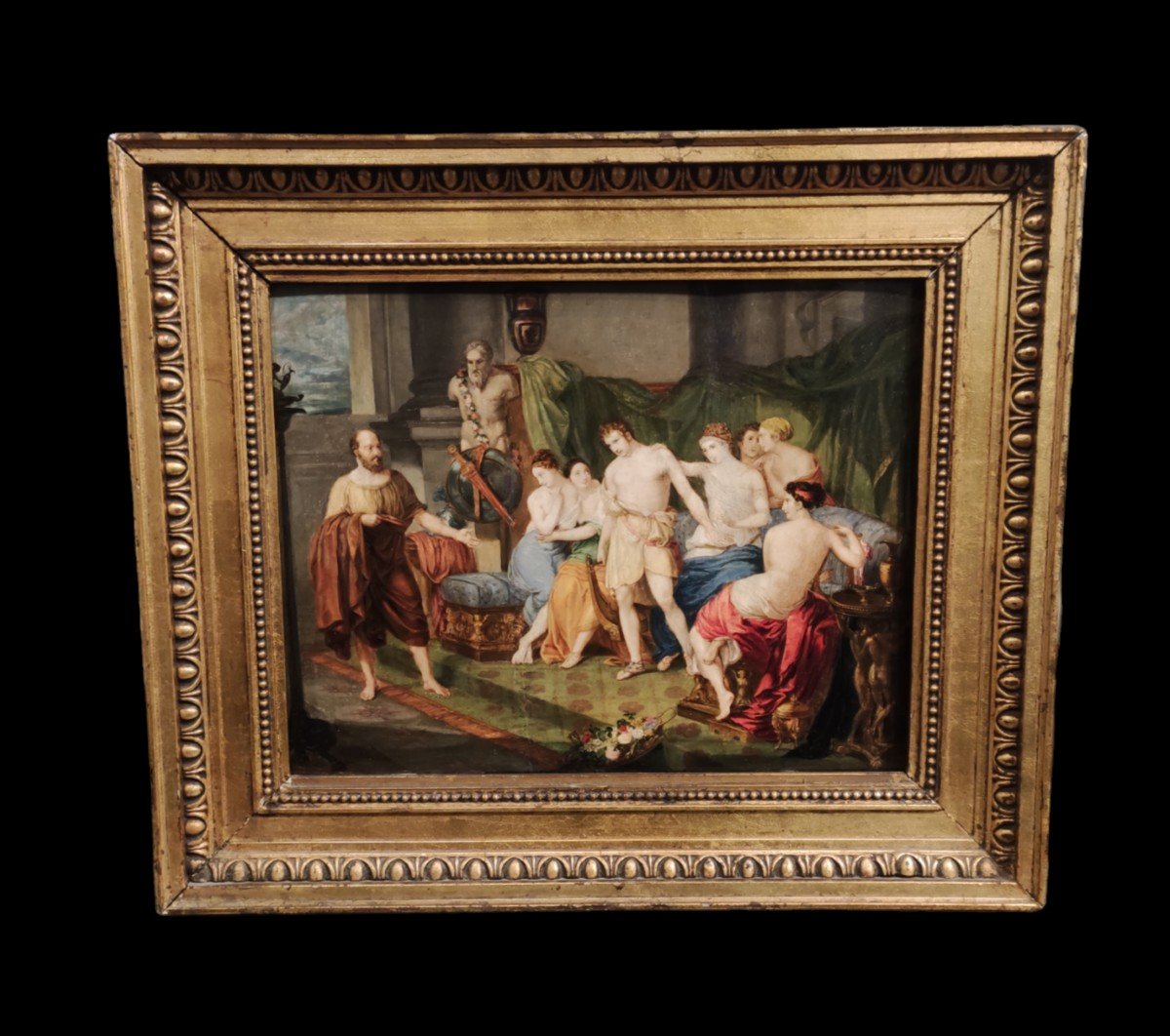 Socrate davanti ad Alcibiade , Dipinto di Luigia Pascoli Italia XIX Secolo 