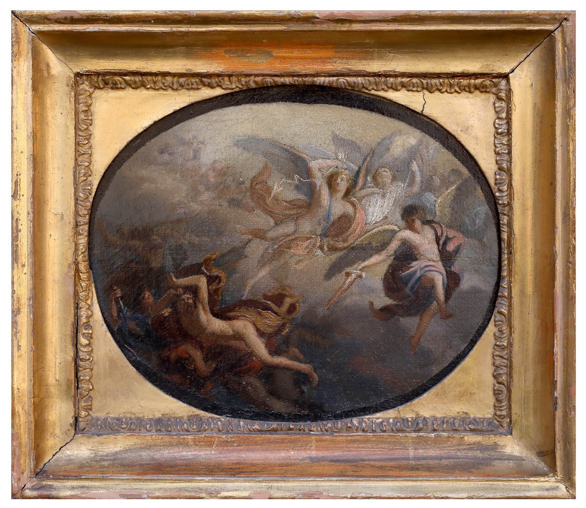La  Caduta degli Angeli Ribelli,  Dipinto, Scuola di A. Appiani, Italia inizi XIX Secolo -photo-2