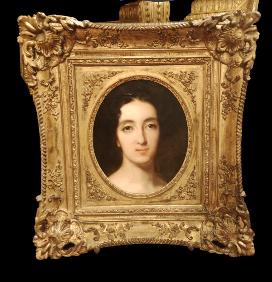 Ritratto di donna  dipinto olio su tela  Francia XIX Secolo