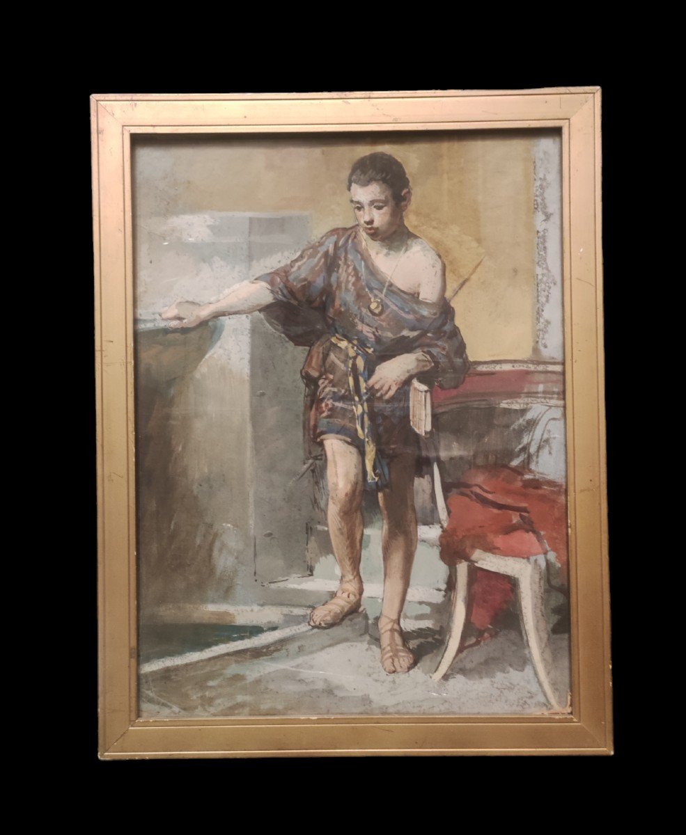 Giovane pompeiano , dipinto di G.Sciuti XIX Secolo