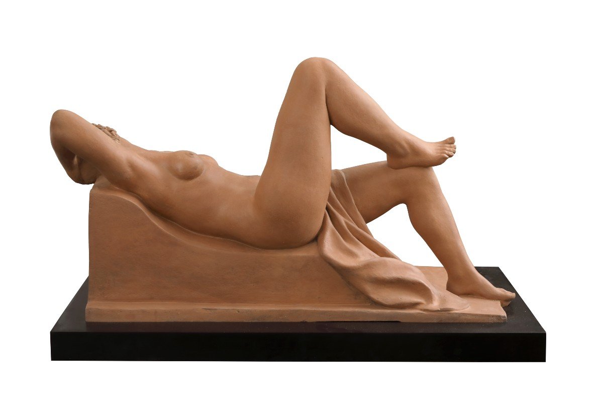Donna nuda distesa , scultura Italia inizi XX Secolo -photo-2