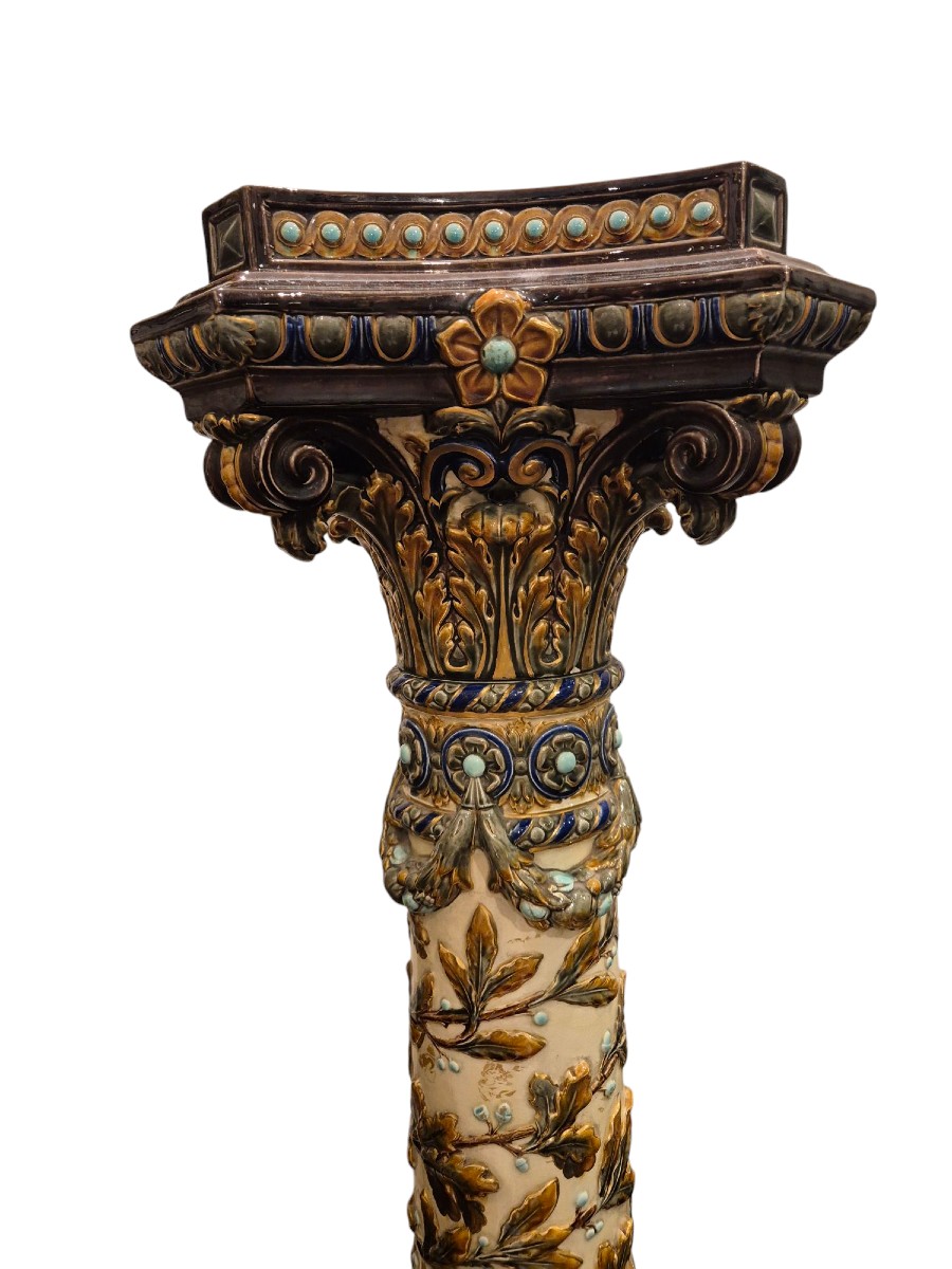 Colonna porta oggetti, Porcellana Rorstrand Svezia fine XIX Secolo 