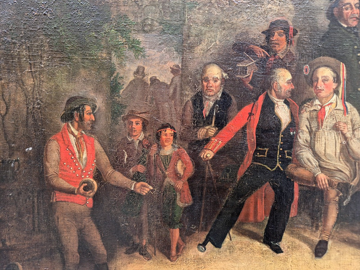 Il gioco dei birilli, Dipinto Italia (?) XIX Secolo -photo-4