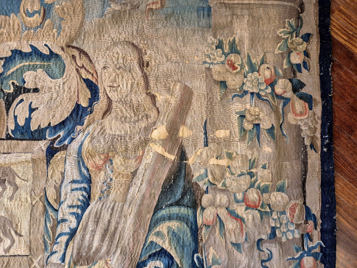 Arazzo araldico Fiandre XVII secolo Stemma Spagna Burgos-photo-1