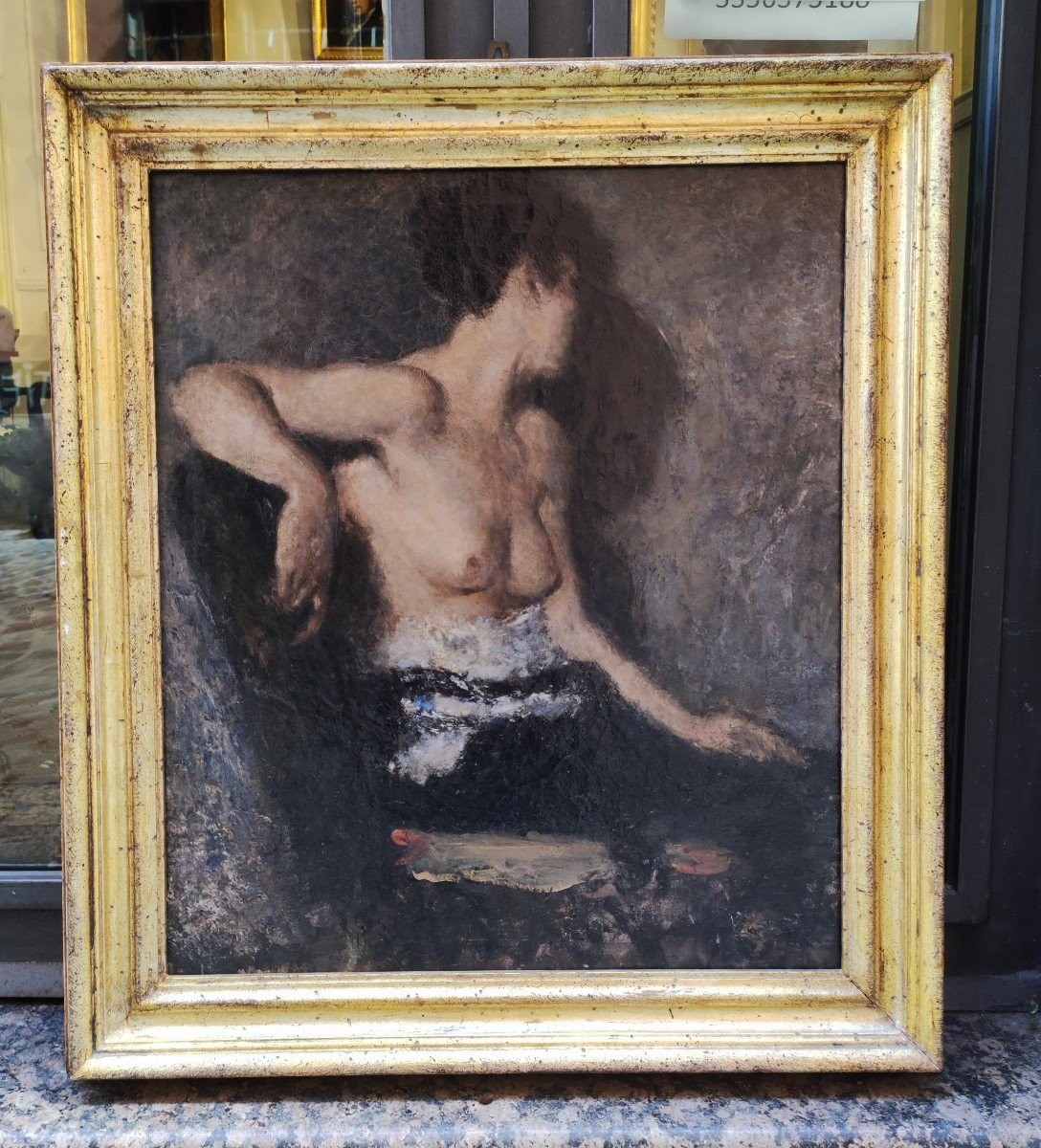 Nudo di donna coi seno scoperto , Dipinto, Ambito romano, fine XIX Secolo -photo-4