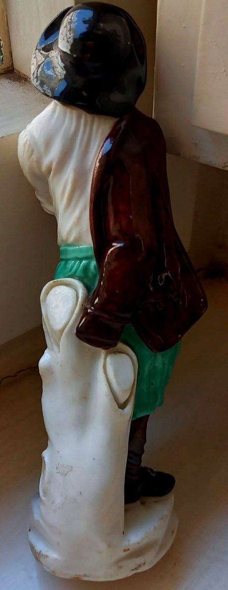 Coppia di figure in porcellana Real Fabbrica Napoli XVIII secolo-photo-3