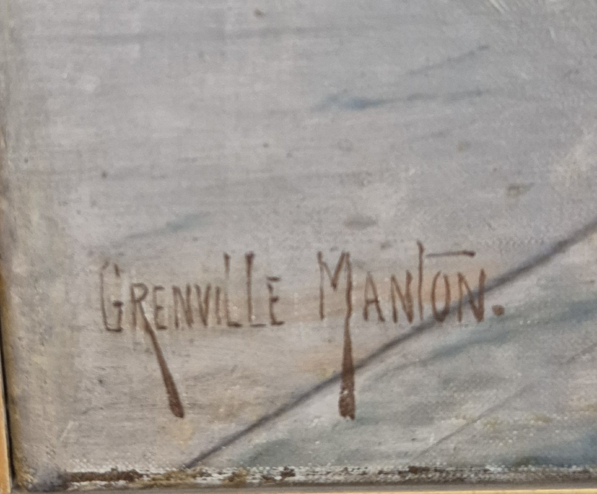 Scena orientale, Dipinto di G. Grenville Manton, Regno Unito XIX Secolo-photo-3