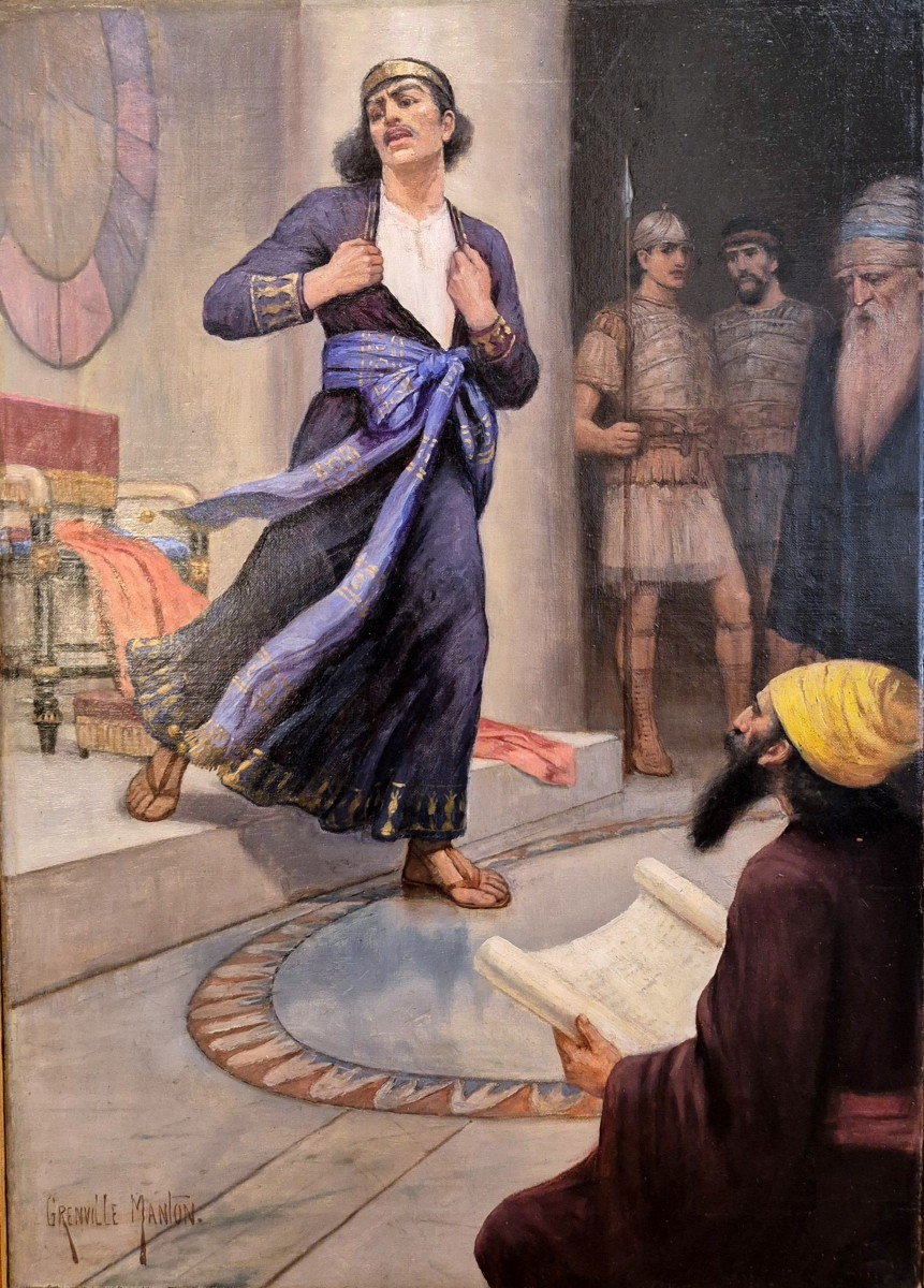 Scena orientale, Dipinto di G. Grenville Manton, Regno Unito XIX Secolo