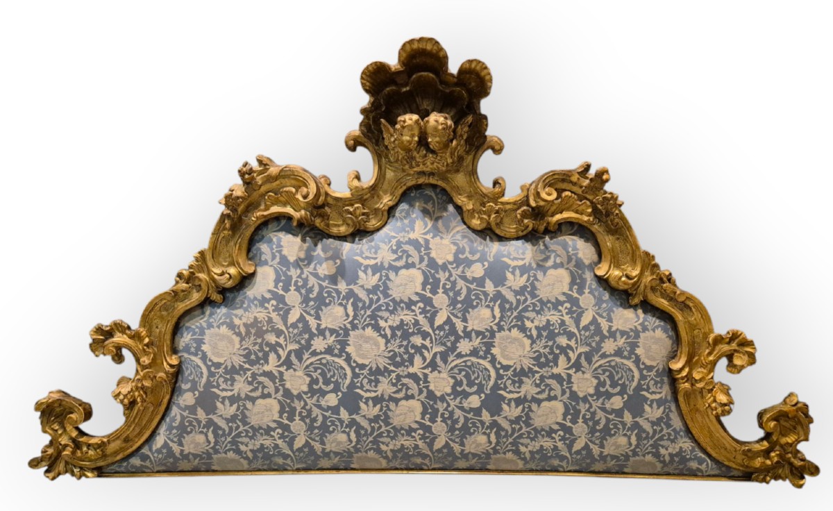 testiera , legno intagliato e dorato, Roma XVIII Secolo 