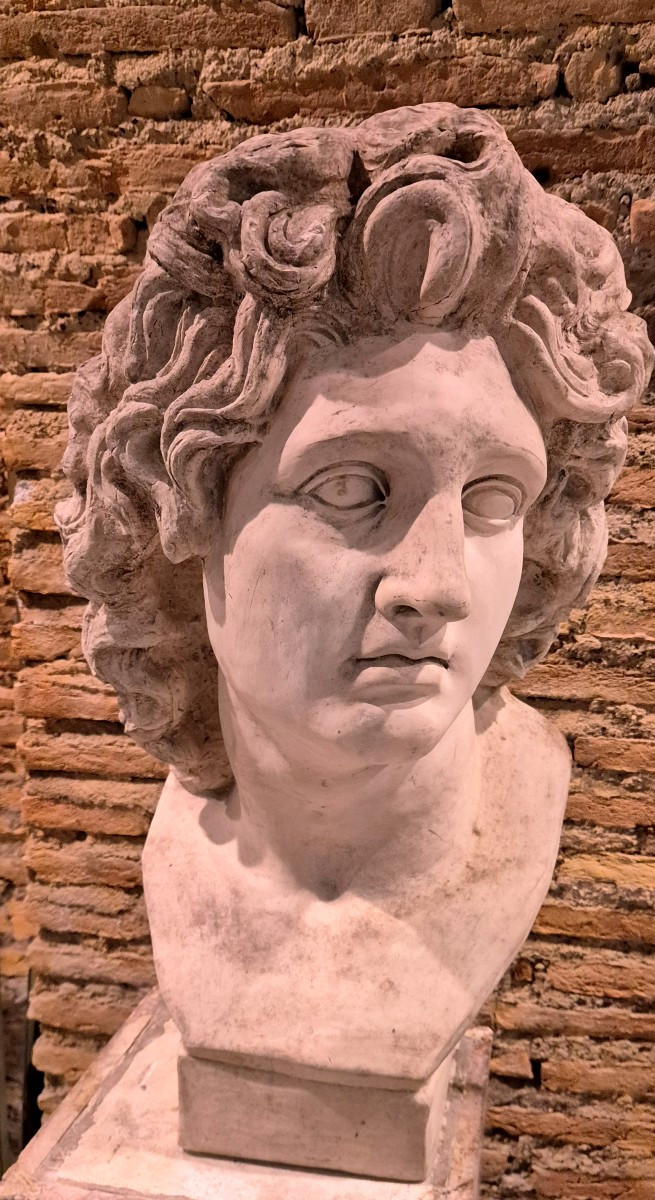 Busto in terracotta di Alessandro Magno da Lisippo, XX secolo