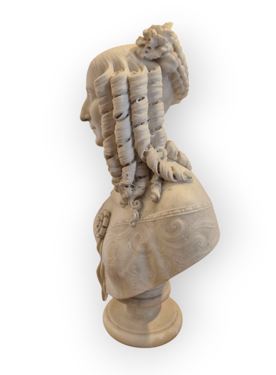 Busto di Donna, Scultura in marmo, di G. Croff Milano XIX Secolo -photo-2