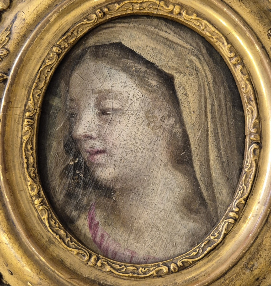 testa di madonna, dipinto Francia XVIII Secolo -photo-2