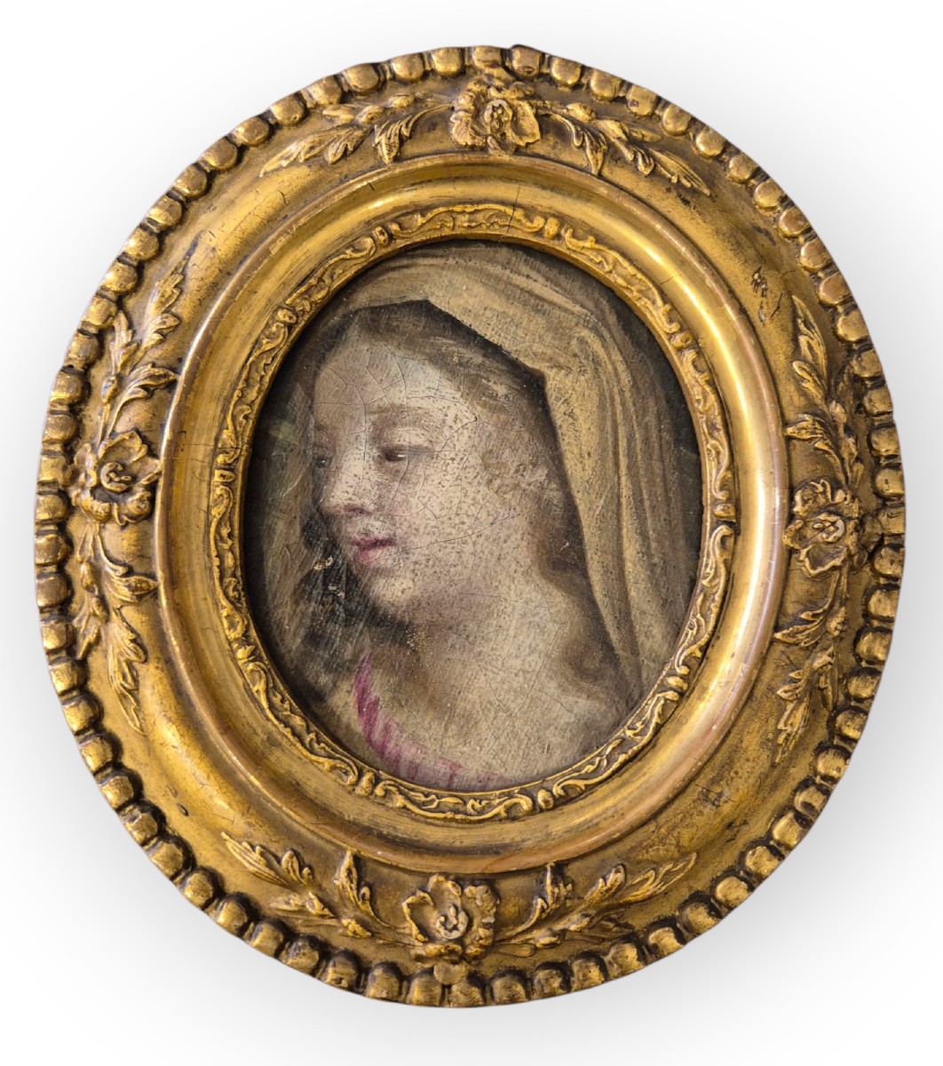testa di madonna, dipinto Francia XVIII Secolo 