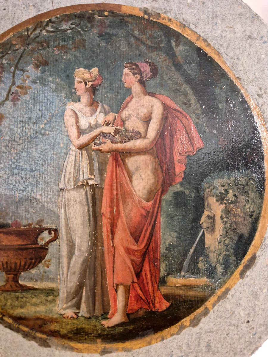Coppia di scene neoclassiche Italia XVIII secolo ambito di Felice Giani-photo-2