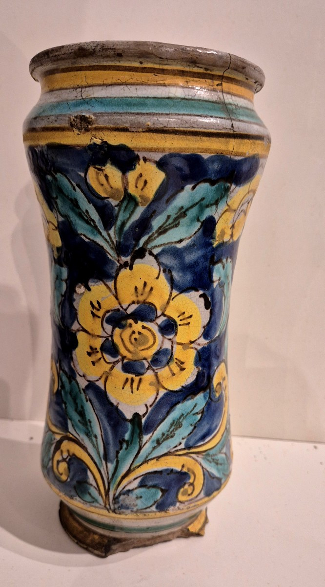 Albarello Maiolica Sicilia Caltagirone XVIII secolo-photo-2