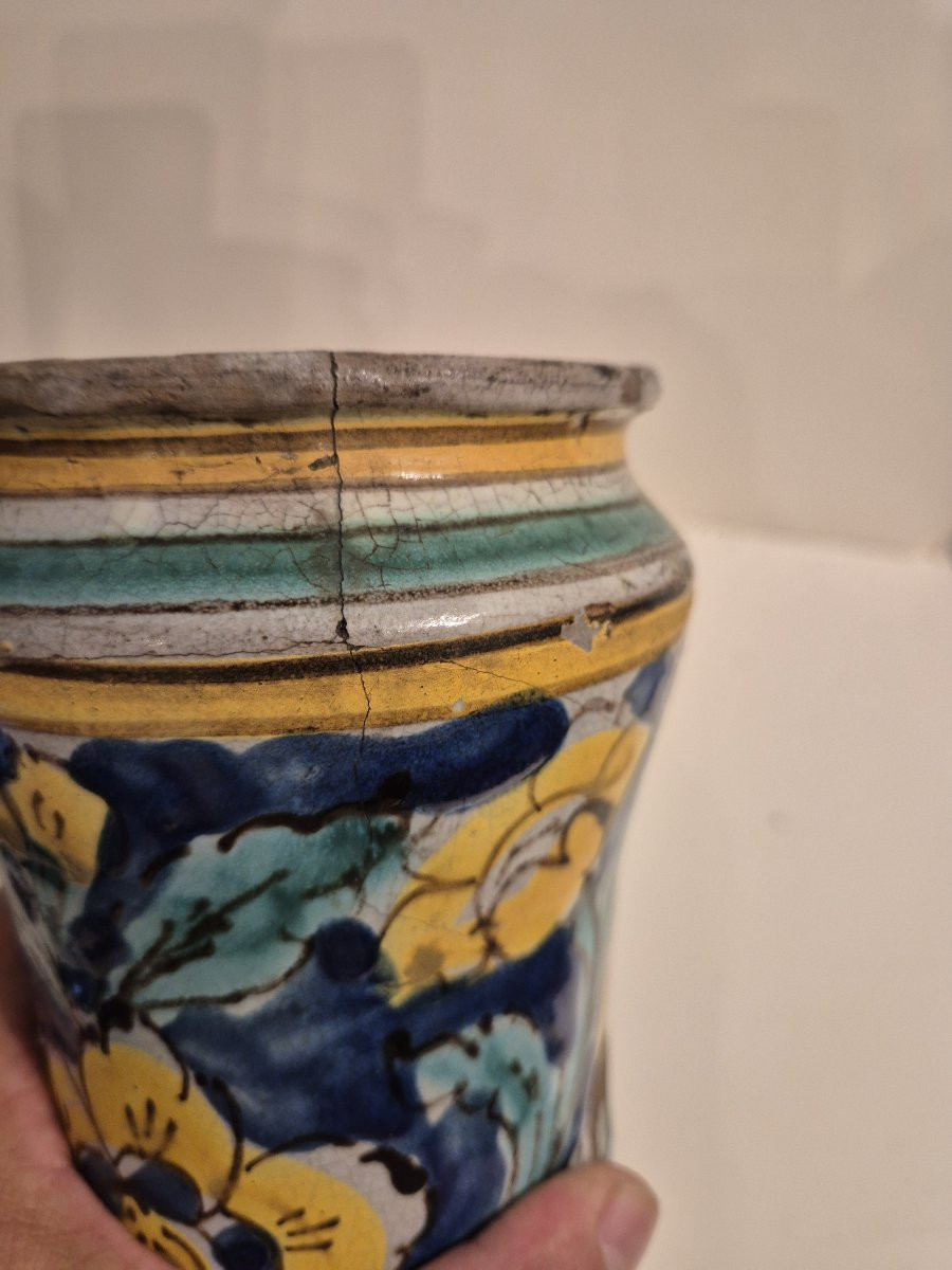 Albarello Maiolica Sicilia Caltagirone XVIII secolo-photo-2