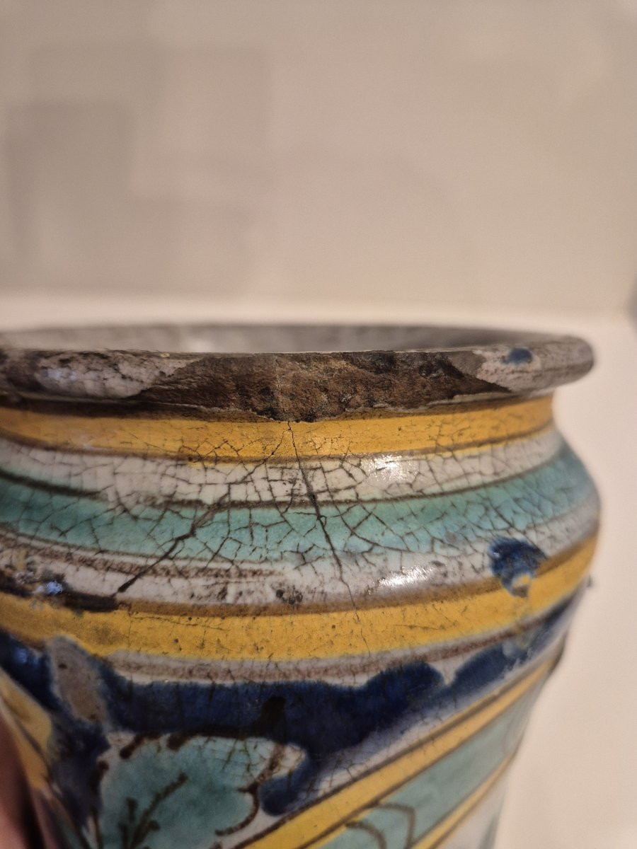 Albarello Maiolica Sicilia Caltagirone XVIII secolo-photo-3