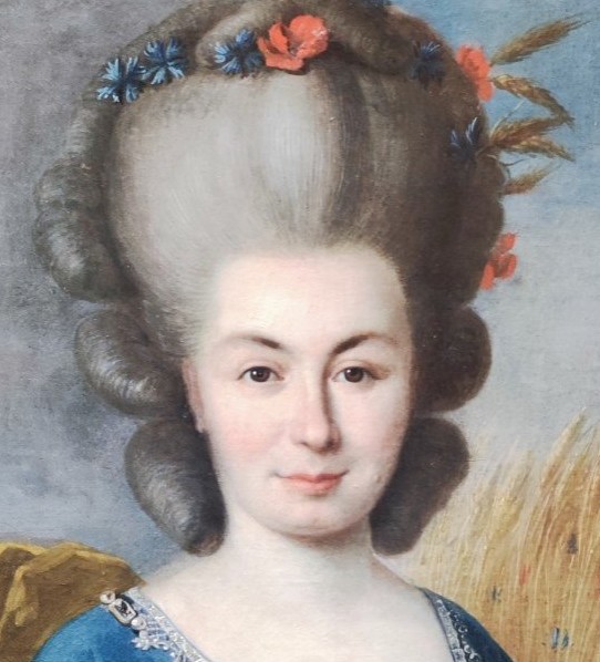 ritratto di dama come  estate , dipinto , Italia del nord o Francia XVIII Secolo -photo-2