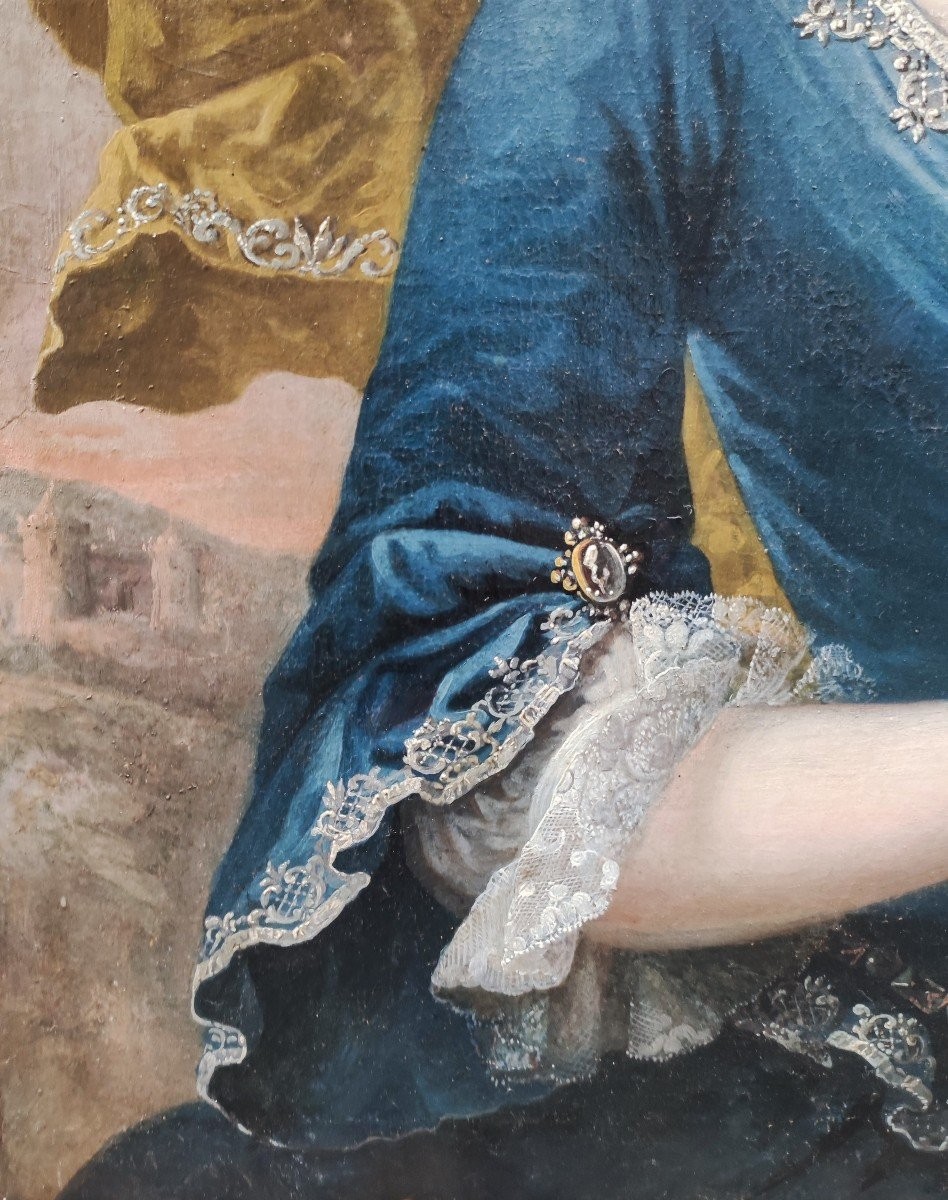 ritratto di dama come  estate , dipinto , Italia del nord o Francia XVIII Secolo -photo-4