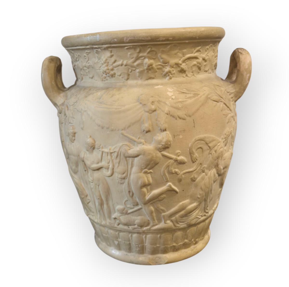 Cratere con scene dionisiache, terracotta. Firenze XIX Secolo 