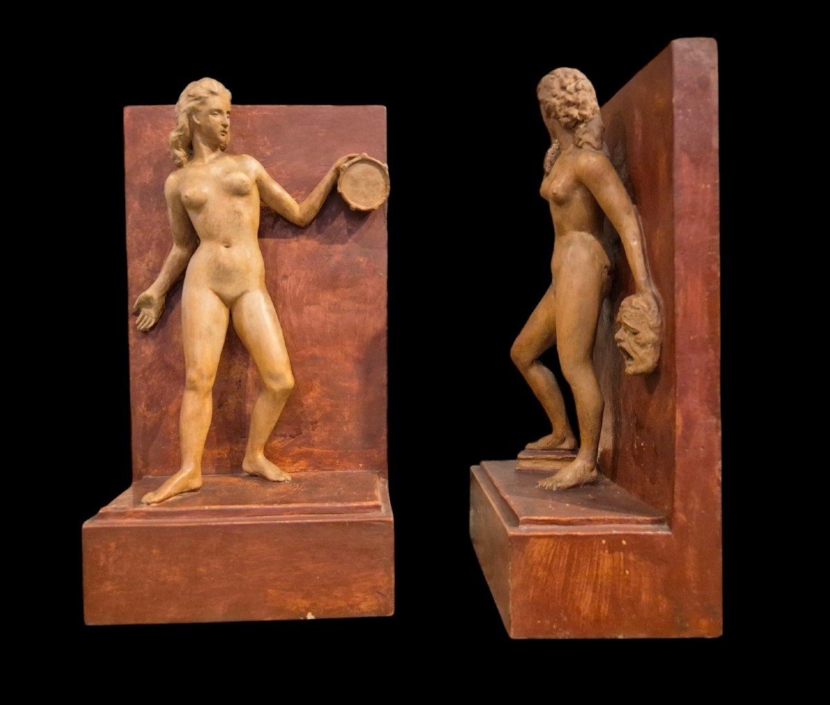 Allegorie del Teatro e della Danza , Sculture, Italia inizi XX Secolo-photo-2