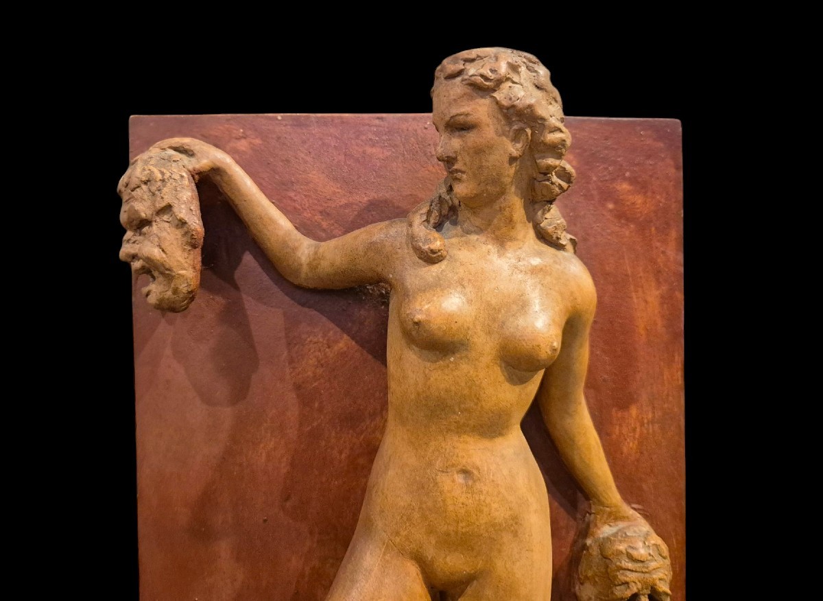 Allegorie del Teatro e della Danza , Sculture, Italia inizi XX Secolo-photo-4