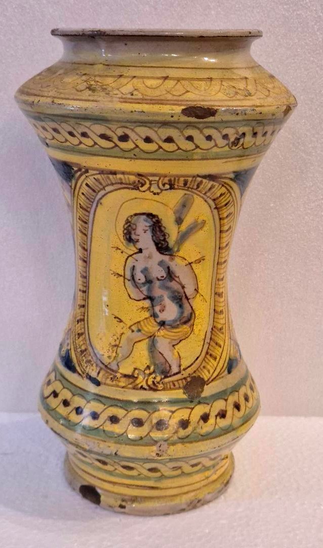 Albarello Burgio Sicilia XVII secolo San Sebastiano