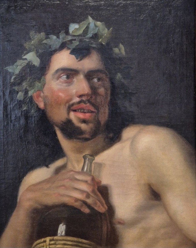 Allegoria dell Autunno, (Bacco), Dipinto Firenze XiX Secolo-photo-2