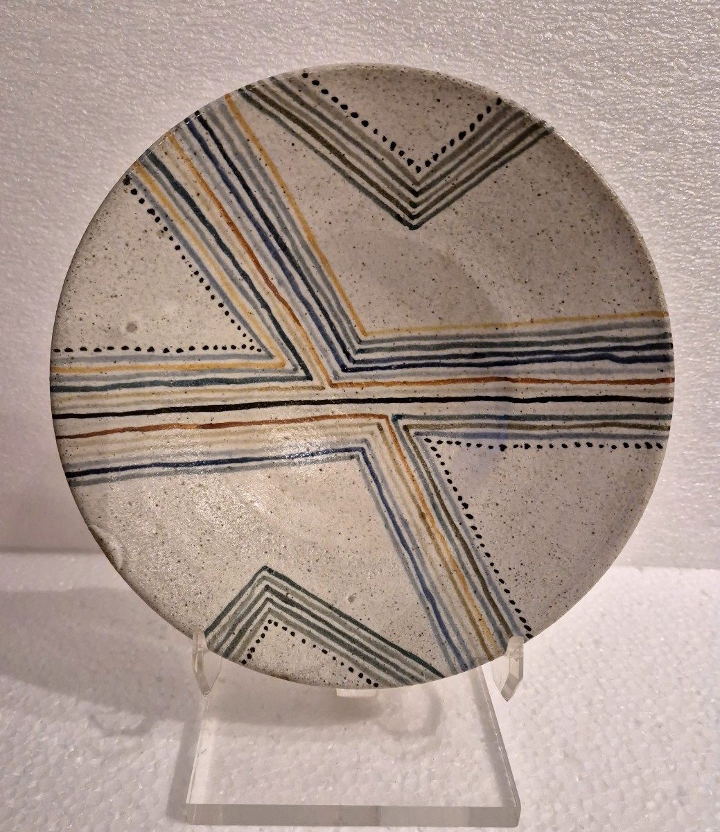 Coppetta in gres smaltato Guido Gambone Italia Anni 70