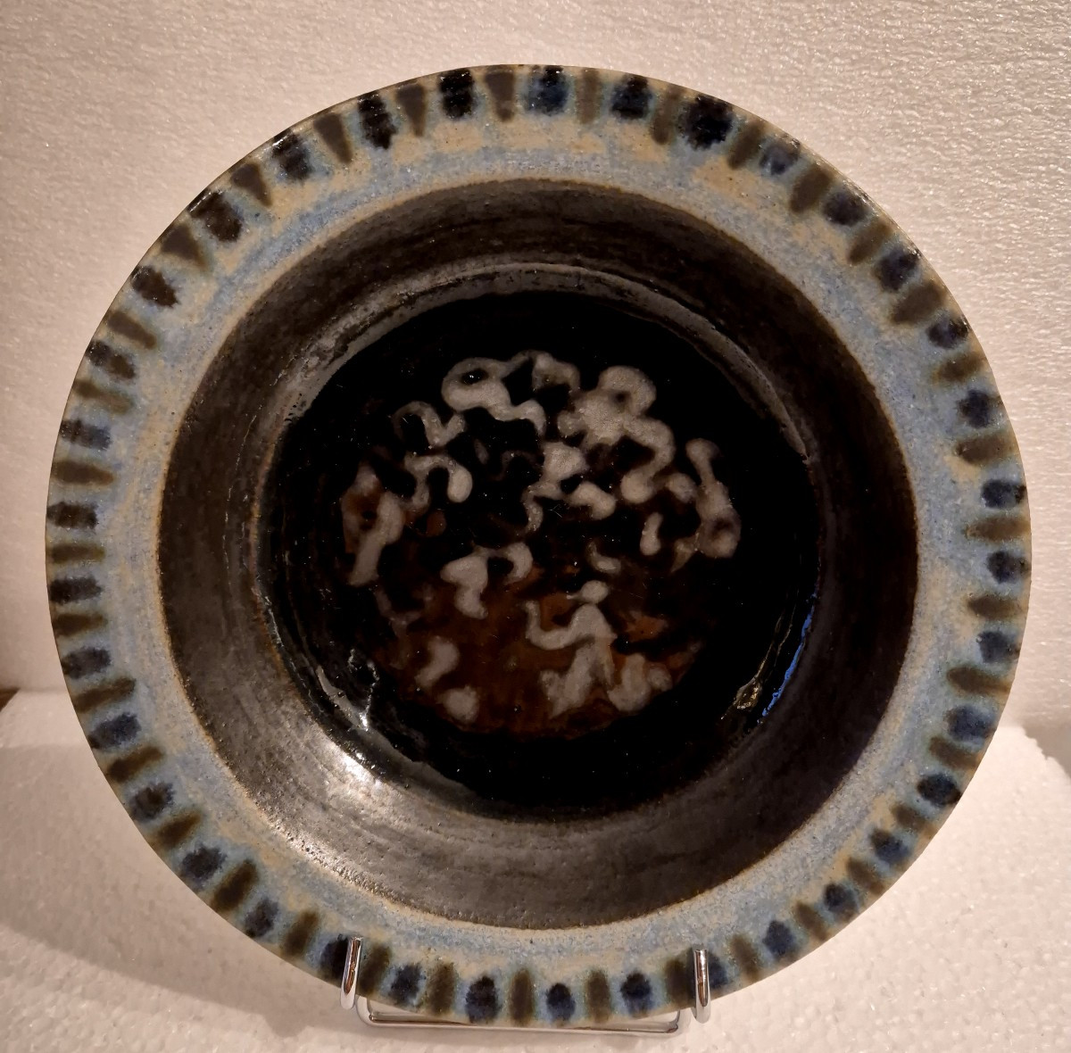 Coppa in gres Bruno Gambone Italia anni 70