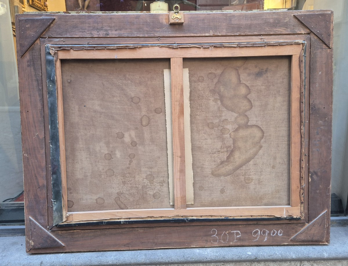 Natura morta con porcellane Imari, dipinto Francia XX Secolo-photo-2