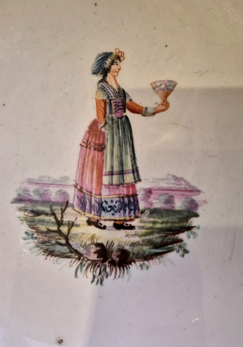 Quattro ciotole in terraglia Napoli Manifattura Migliuolo Giustiniani XIX secolo -photo-3